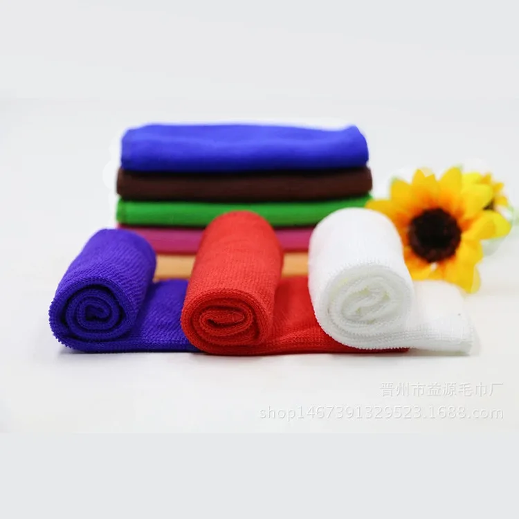 1Pcs 25*25 cm Clean Cloth Small Kerchief  Soft Square Hand Towel Microfiber Car Cleaning Bathroom Towels Water Absorbent