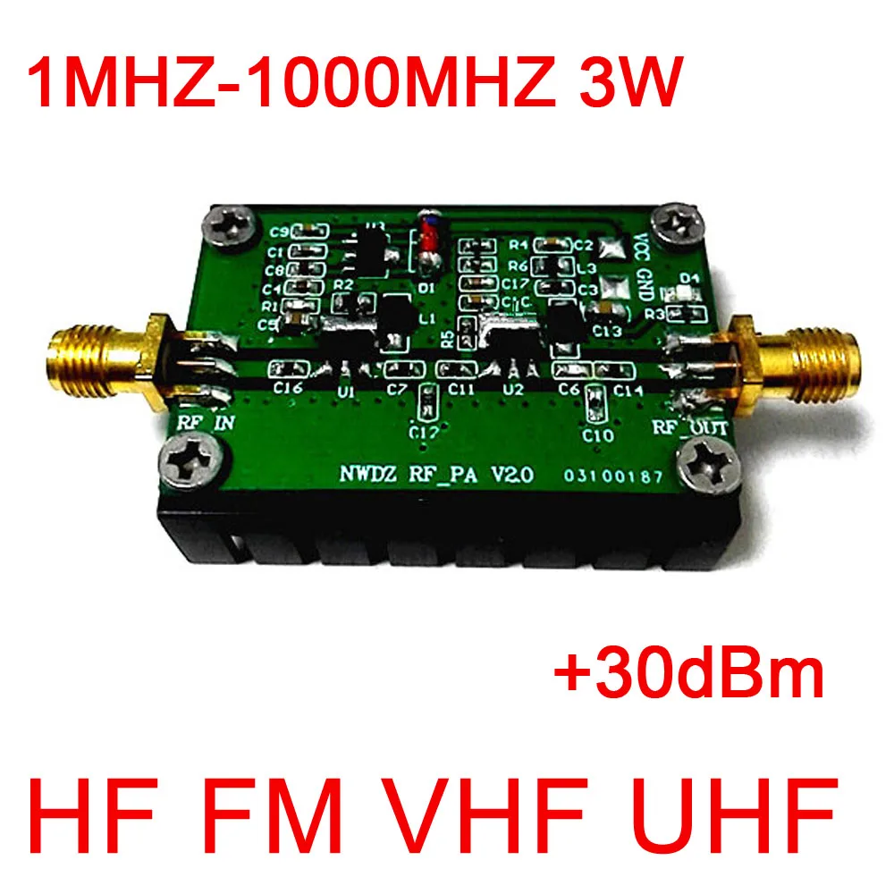 2MHZ to 700MHZ 3W HF VHF UHF FM transmitter Broadband RF power Amplifier For Ham Radio Walkie talkie Short wave remote control