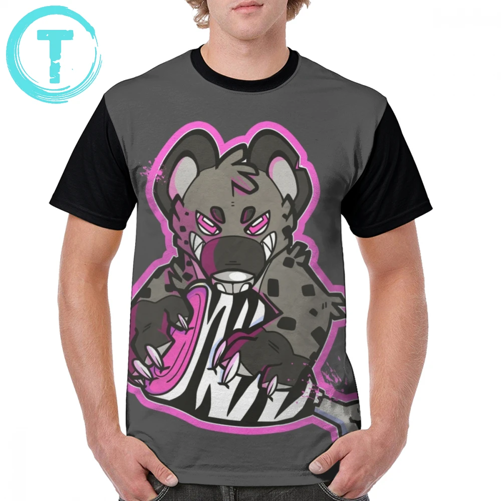 Hyena T Shirt Hyena Meat - Pink Edition T-Shirt Oversized 100 Polyester Graphic Tee Shirt Printed Fun Short-Sleeve Male Tshirt