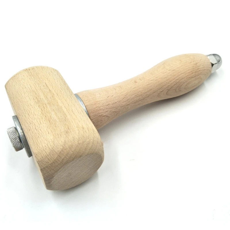 Hot Wooden Mallet Leathercraft Carving Hammer Sew Leather Tool Kit (Wooden)