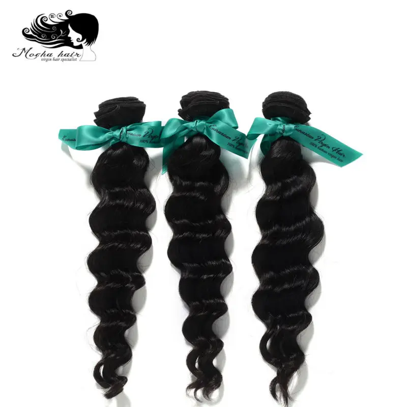 MOCHA Hair 3 Bundles 10A European Virgin Hair Loose Wave 12