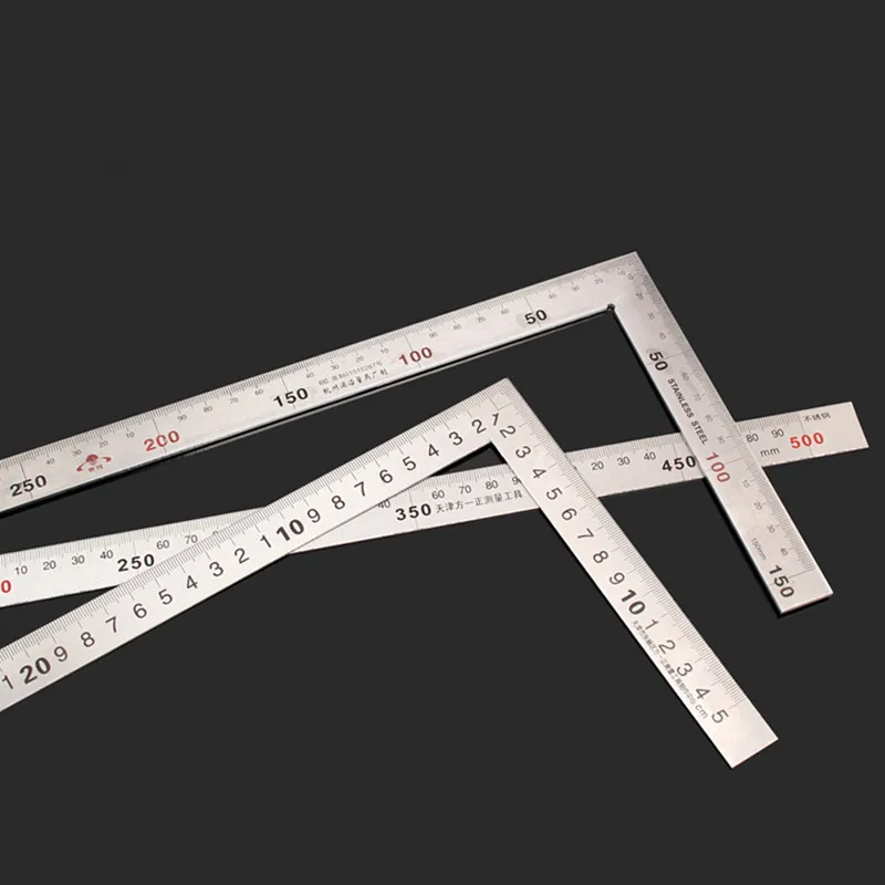 500mm*250mm Rectangular Device Stainless Steel protractor Angle Square 90 Degree Woodworking Measurement Tool