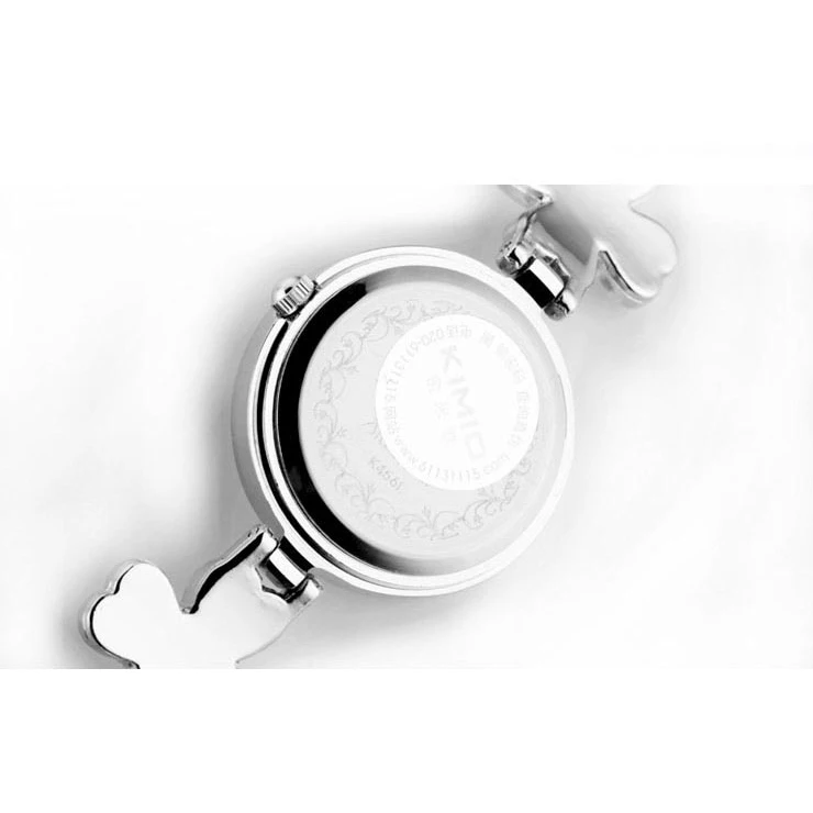 Kimio Brand Love Heart Crystal Strap Clover Bracelet Watch Inlay Rhinestone Waterproof Quartz Dress Watches Fashion Clock Reloj