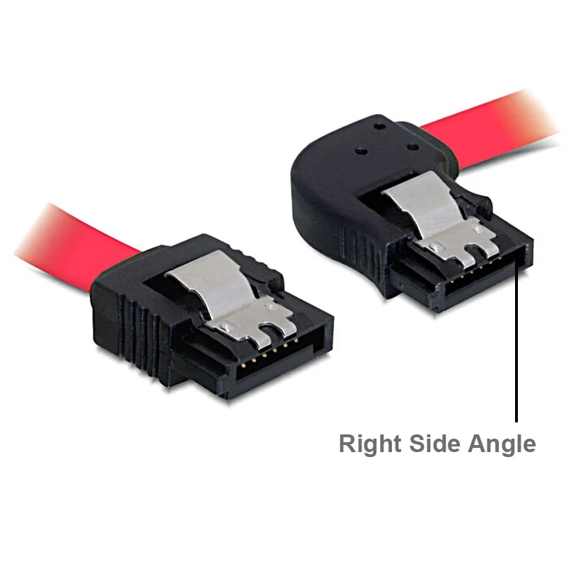 50CM Straight to Right Side Angle 6Gb/s SATA3 Serial ATA DATA cable with latch for PC SATA 3.0 SATAIII 6Gbps Hard Drive Disk,SSD