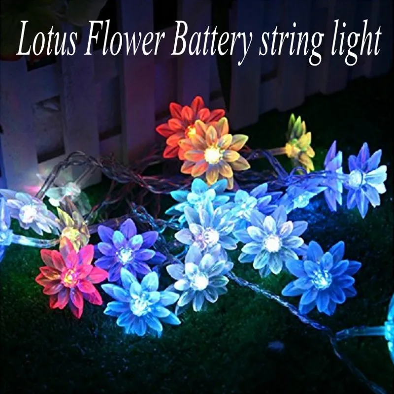 3M 30 Led Batterij String Met Bal/Harige Bal/Sneeuwvlok/Lotus Bloem/Ster/Cherry/Hart/Rose Bloem Led String Lights