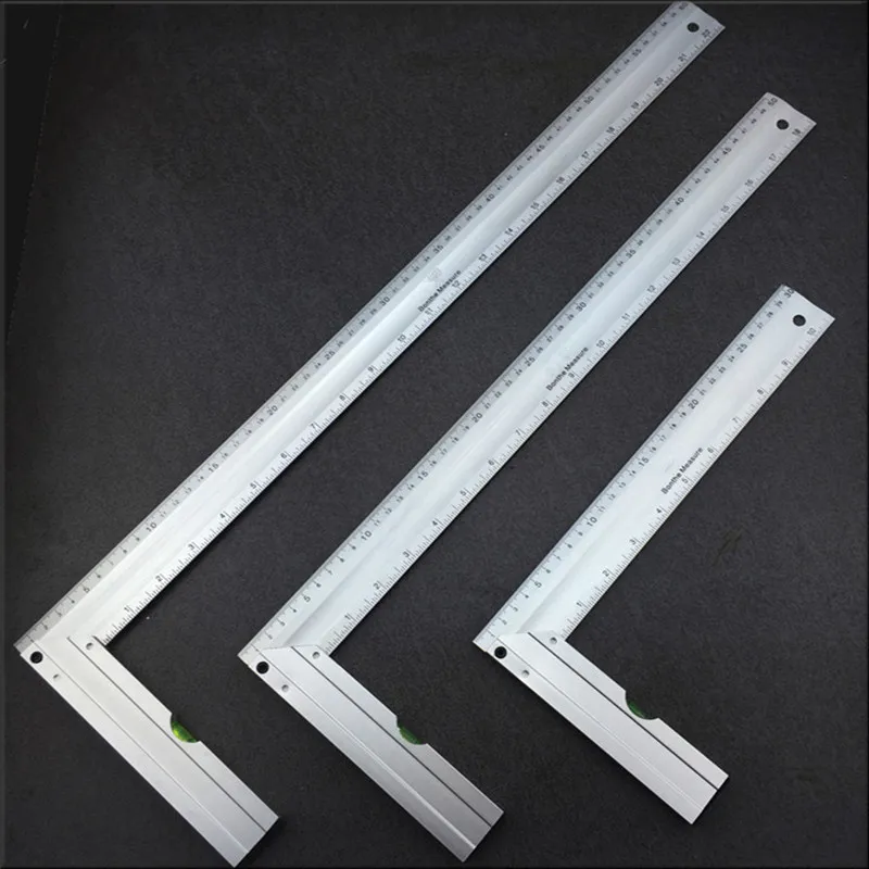 500mm*160mm Rectangular Device Aluminum Alloy Protractor Angle Square 90 Degree Woodworking Measurement Tool