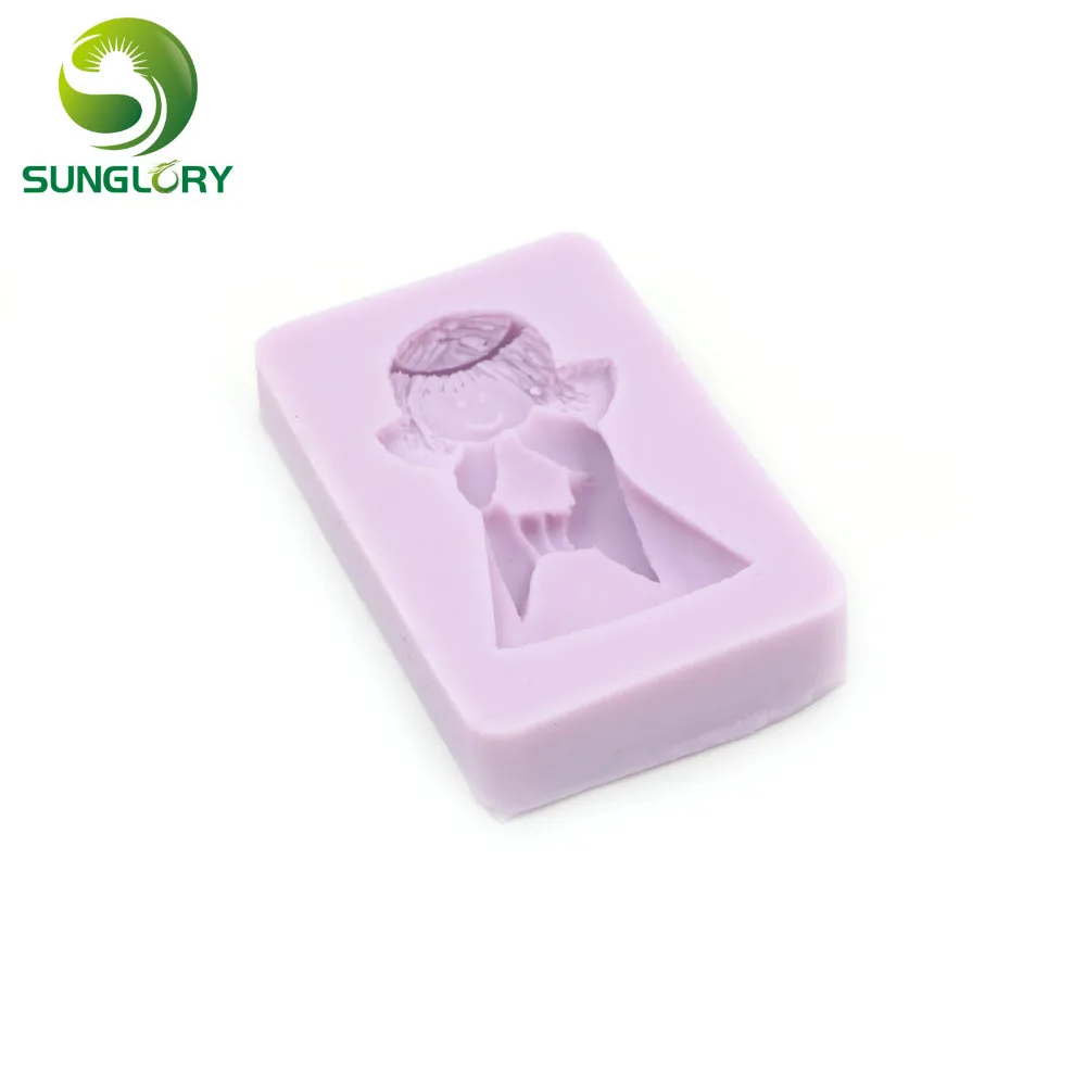 DIY Baby Girl Silicone Mold Fondant Decor Clay 3D Moldes De Silicona Mold For Baking Paste Americana Cupcake Decoration Bakeware