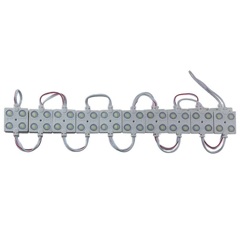 100pcs/lot 2W LED 5730 4 LED Module 12V white wram white red green blue yellow waterproof super brighter square led modules