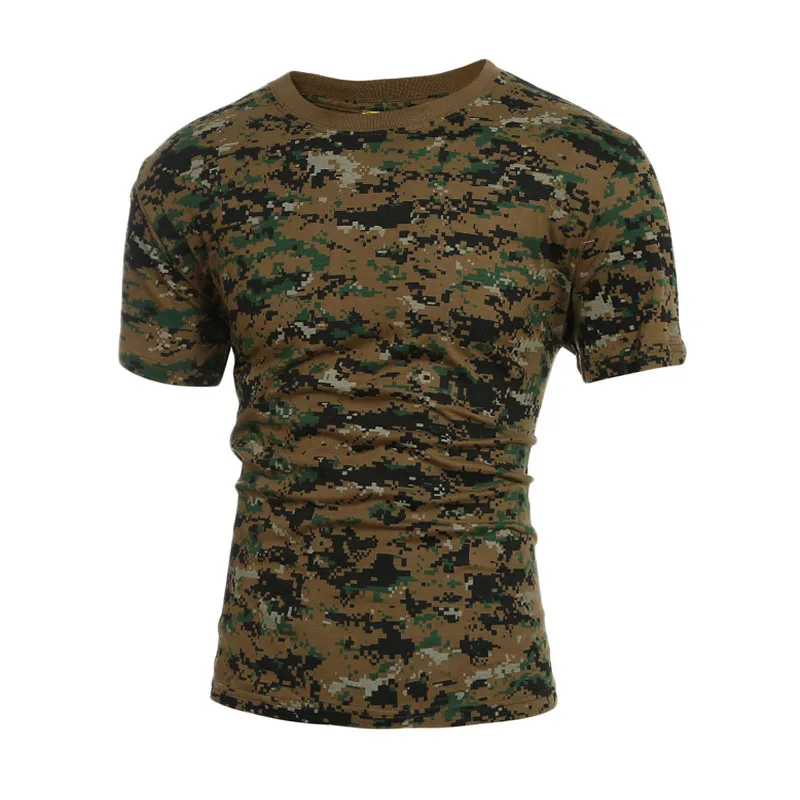 Tactical Camouflage T Shirt Men Breathable Quick Dry US Combat T-Shirt  Outwear T-shirt