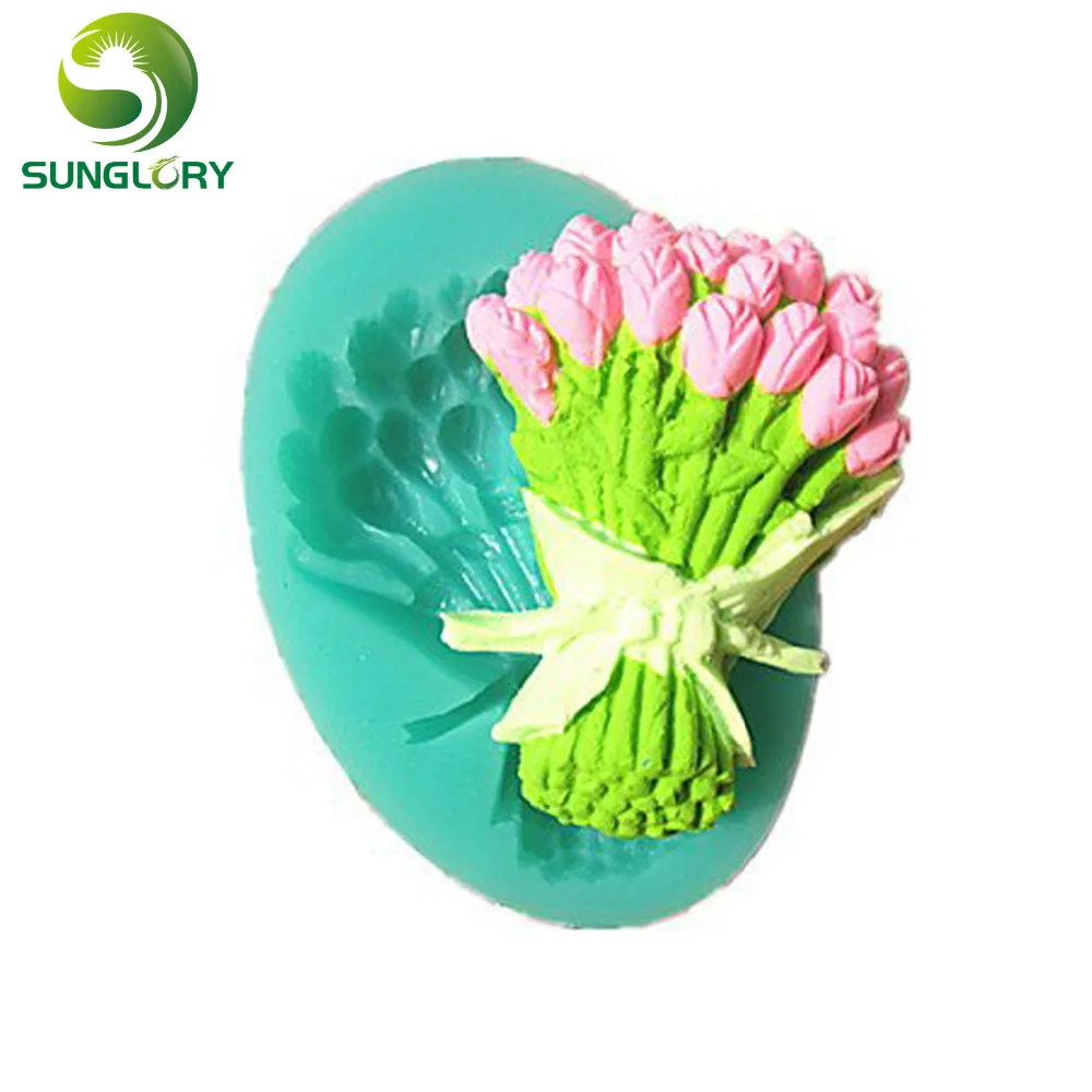 A Bunch Of Rose Flowers Fondant Silicone Mold Flower Cake Mold For Baking Sugar Cake Decoration Rose Silicone Mold Bakeware