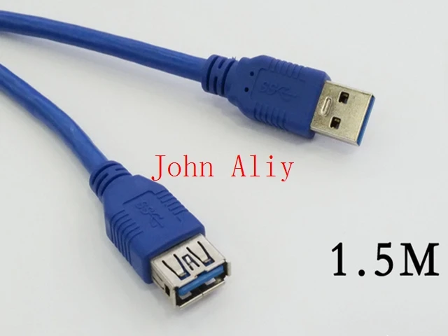 Free shipping USB 3.0 A Male to A Female Lead AM AF Extension Cable Extender 1.5 Metre Blue Extension Cable