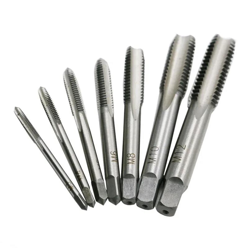 

7pcs 1Set HSS M3 M4 M5 M6 M8 M10 M12 Straight Fluted Screw Tap Metric Hand Tap