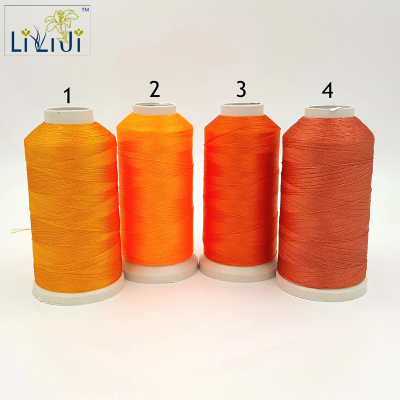 Shining Silk Nylon Stread 3 Strengen Draad 0.2Mm Ca. 1800 Meter Voor Diy Sieraden Kralen/Fortassel Oranje/geel Serie No.1-4