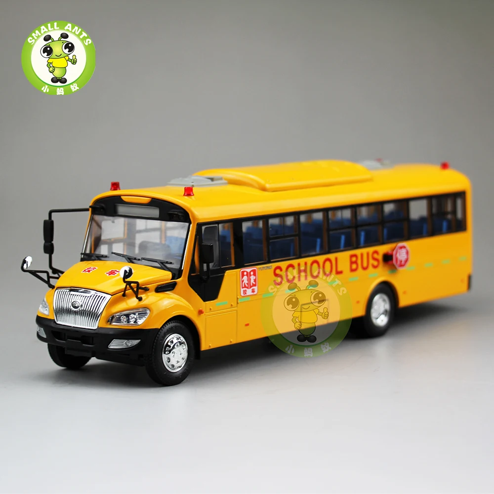 1/42 American Style School Bus China YuTong ZK6109DX Diecast Metal Model Bus Car Toys Gifts