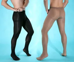 New Generative Men Sexy Pantyhose Sexy Stockings Fun Velvet 80D Thick Front Plus Crotch And Easy Opening Underwear men Elastic