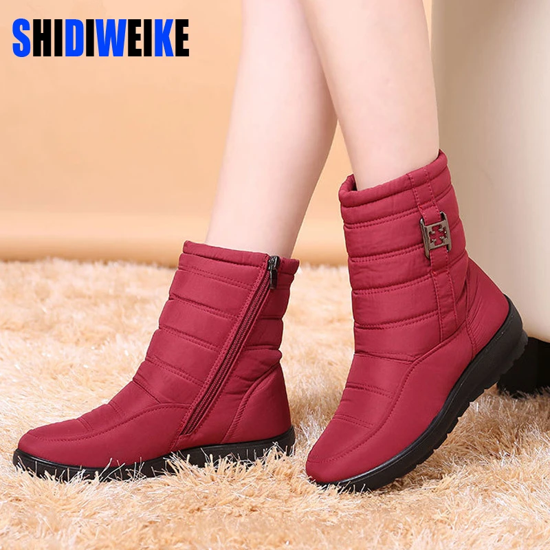 

Snow Boots Brand Women Winter Boots Mother Shoes Antiskid Waterproof Flexible Women Fashion Casual Boots Plus Size