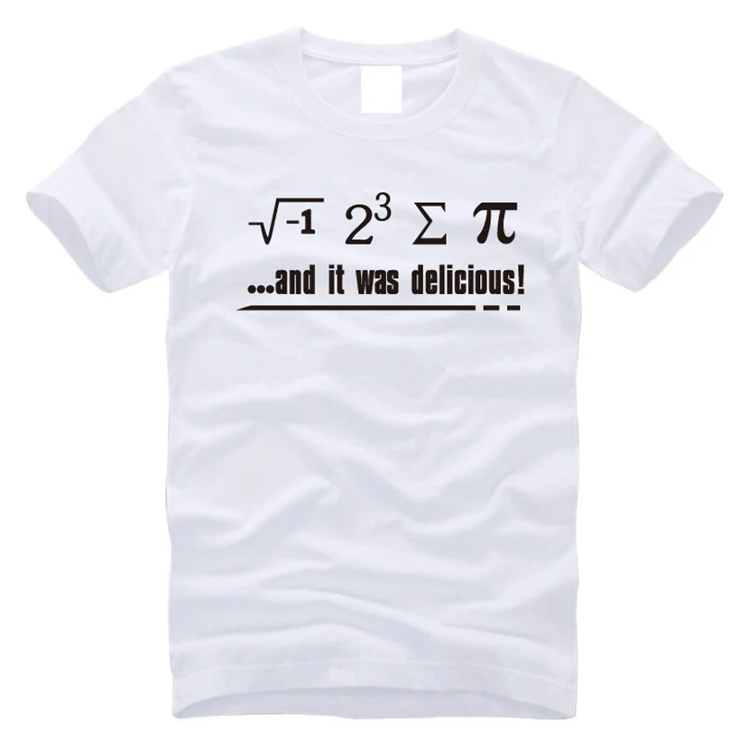 LetsKeep nerdy math T-shirt Unisex EU Size Plus Size Tee Shirt S-3XL Summer fitness humor t shirts math is delicious , MA039