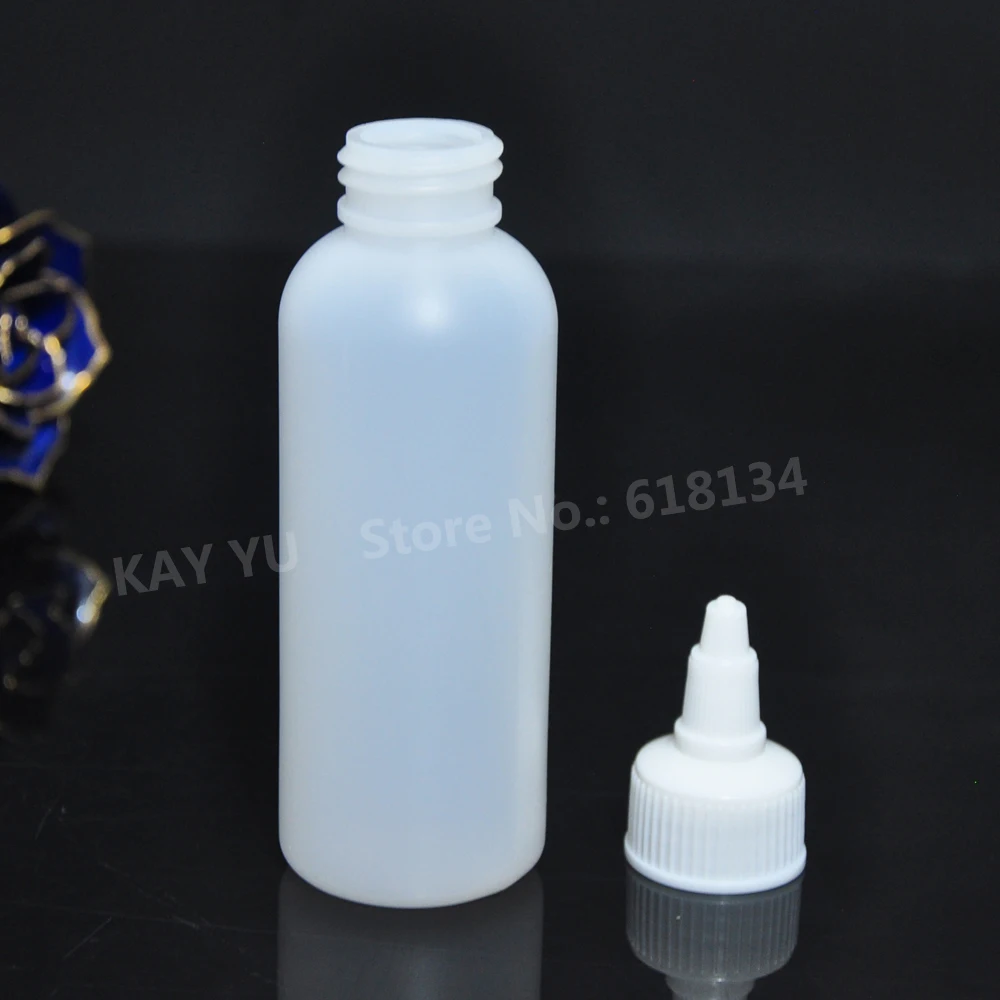 Free shipping 400pcs new 100ml HDPE plastic twisted cap type bottle supplier