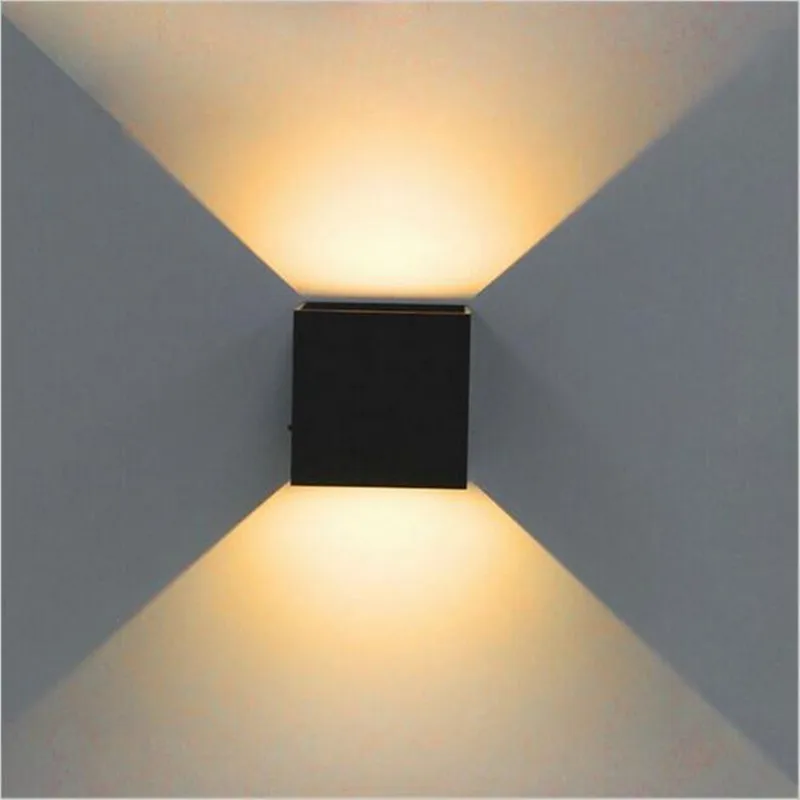 Dimmable 10W /12W IP65 Adjustable Surface Mounted Outdoor Cube Led Wall Lamp Outdoor Wall Lamp ,up and Down Wall Light