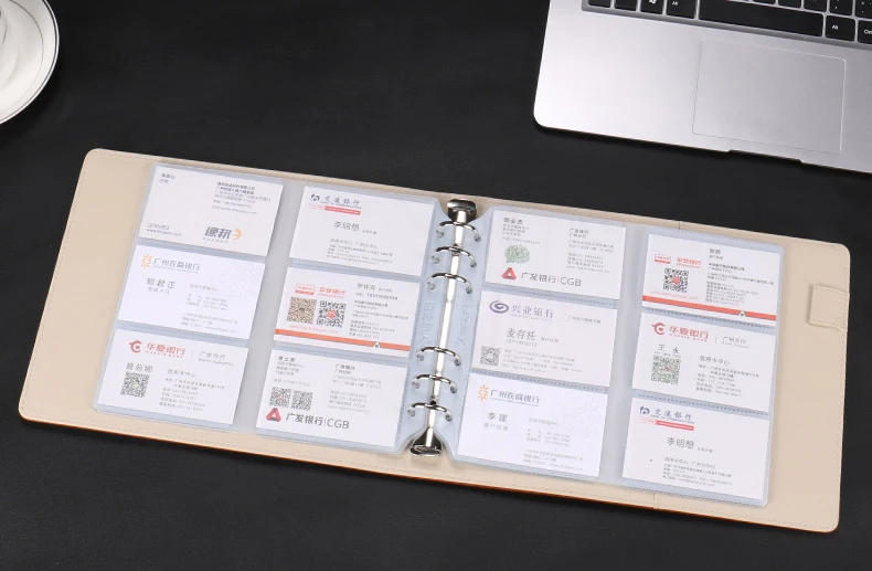 2PCS Business Card PVC Pockets, Plastic Pocket Page Sleeve A4 size, horizontal and vertical pockets