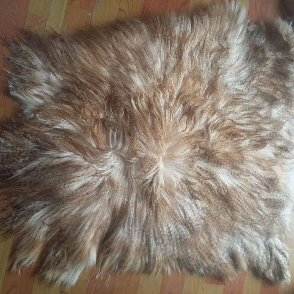 Fashion straight Long Hair Tibet Lamb Plate Fur Goat Fur Kidassia Fur Plate