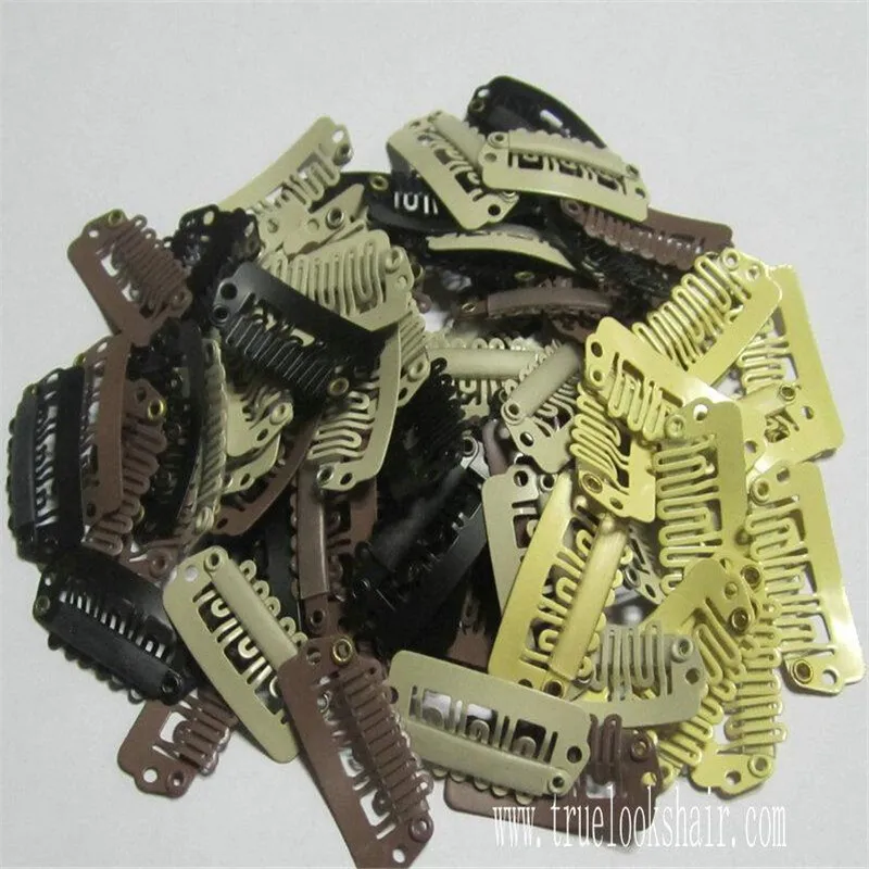 Snap Clips 50pcs U-shape Metal Clips Hairpins 28mm Hair Extension Clips Snap Clips for Hair Extension I Shape Wig Tool