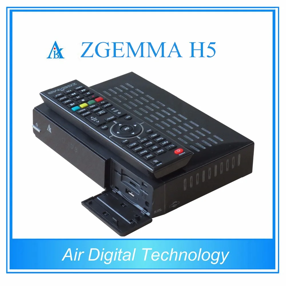 ZGEMMA H5 original Enigma2 Linux satellite receiver combo dvb s2 dvb t2/c satellite tv decoder  support HEVC/H.265