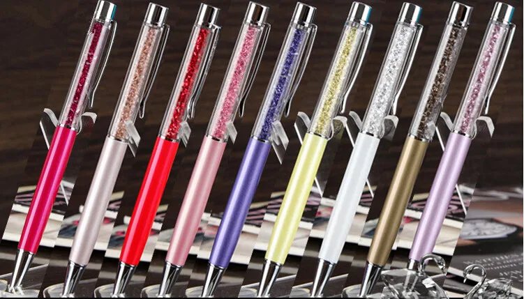 

New pen stationery Ballpoint pen Office school wedding elements Crystal gift pen