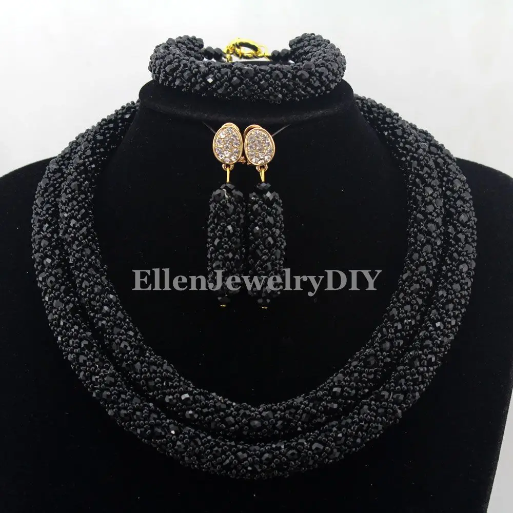 Fashionable African Beads Jewelry Sets Crystal Jewelry Set Nigerian Wedding Necklace Womens Jewellery Set Jewelry Sets W12716