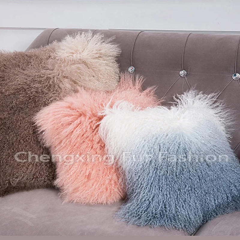 

Custom Made Mongolian Lamb Fur Pillow Case, Free Shipping, CX-D-04B/Z, Drop Shipping