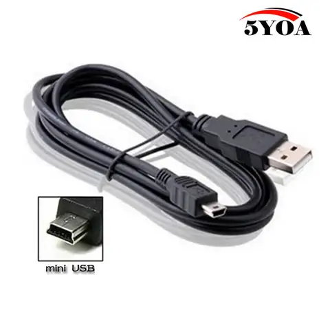 Kabel USB 0.8M 2.0 A męski do Mini B 5-pinowy 5P T Port MiniUSB do urządzeń MP3 MP4 Aparat fotograficzny Telefon komórkowy Dysk twardy Komputer