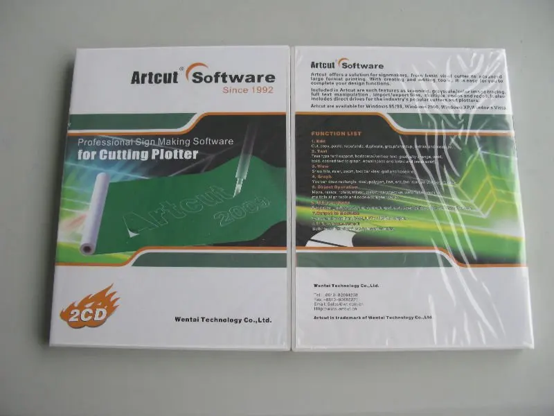 Artcut software Windows 10  window 7 window 8 XP Cutting plotter software