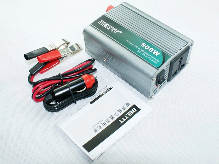 

free shipping Car inverter motor inverter 12v to 220v 500W power supply switch transformer BELTTT brand small inverter