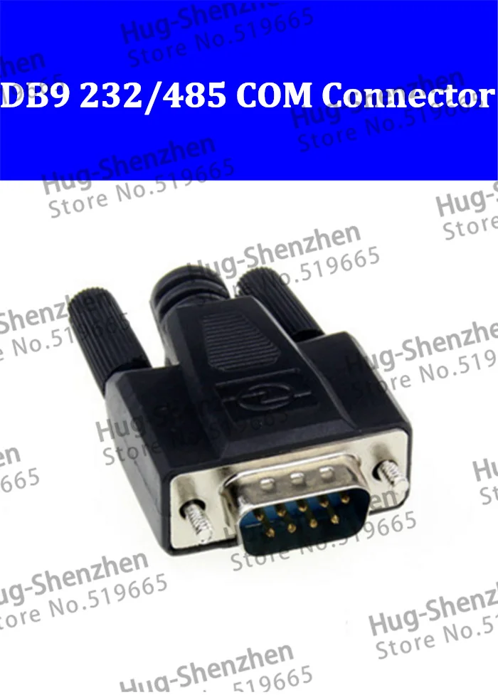 

2pcs DB9 Pin Serial Male Plug Black Shell Plastic VGA COM connector 232/485 High Quality