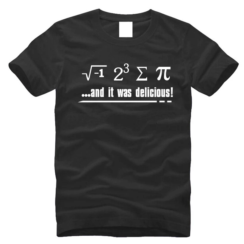 LetsKeep nerdy math T-shirt Unisex EU Size Plus Size Tee Shirt S-3XL Summer fitness humor t shirts math is delicious , MA039