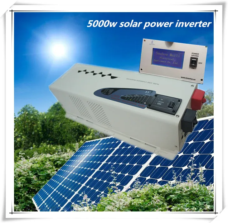 Free shipping, low frequency 5kw watt dc48v to ac 220v pure sine wave 5000w pump inverter with LCD remote controller