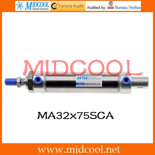 Original AIRTAC Mini Pneumatic cylinder(Stainless steel) MA Series MA32x75SCA