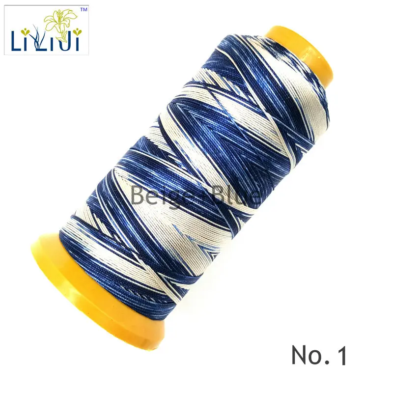 LiiJi Mutil Color Silk Nylon 0.4mm 6Strands Thread for DIY Jewelry Beads Making approx 600M No.1-4/32