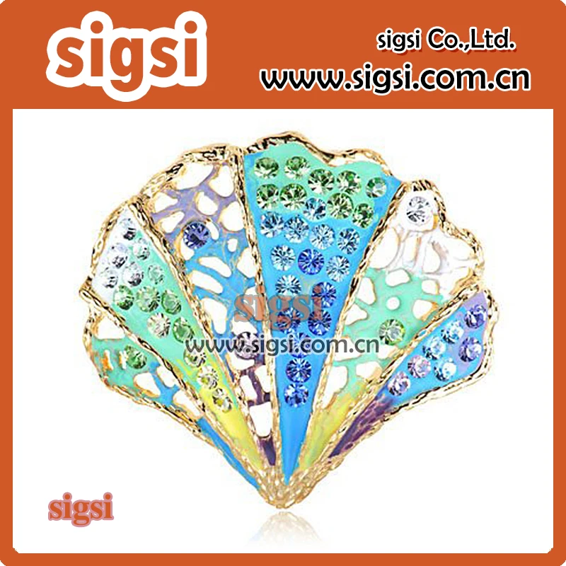 Wholesale New Design Beautiful Rhinestone Crystal Shell Pendant