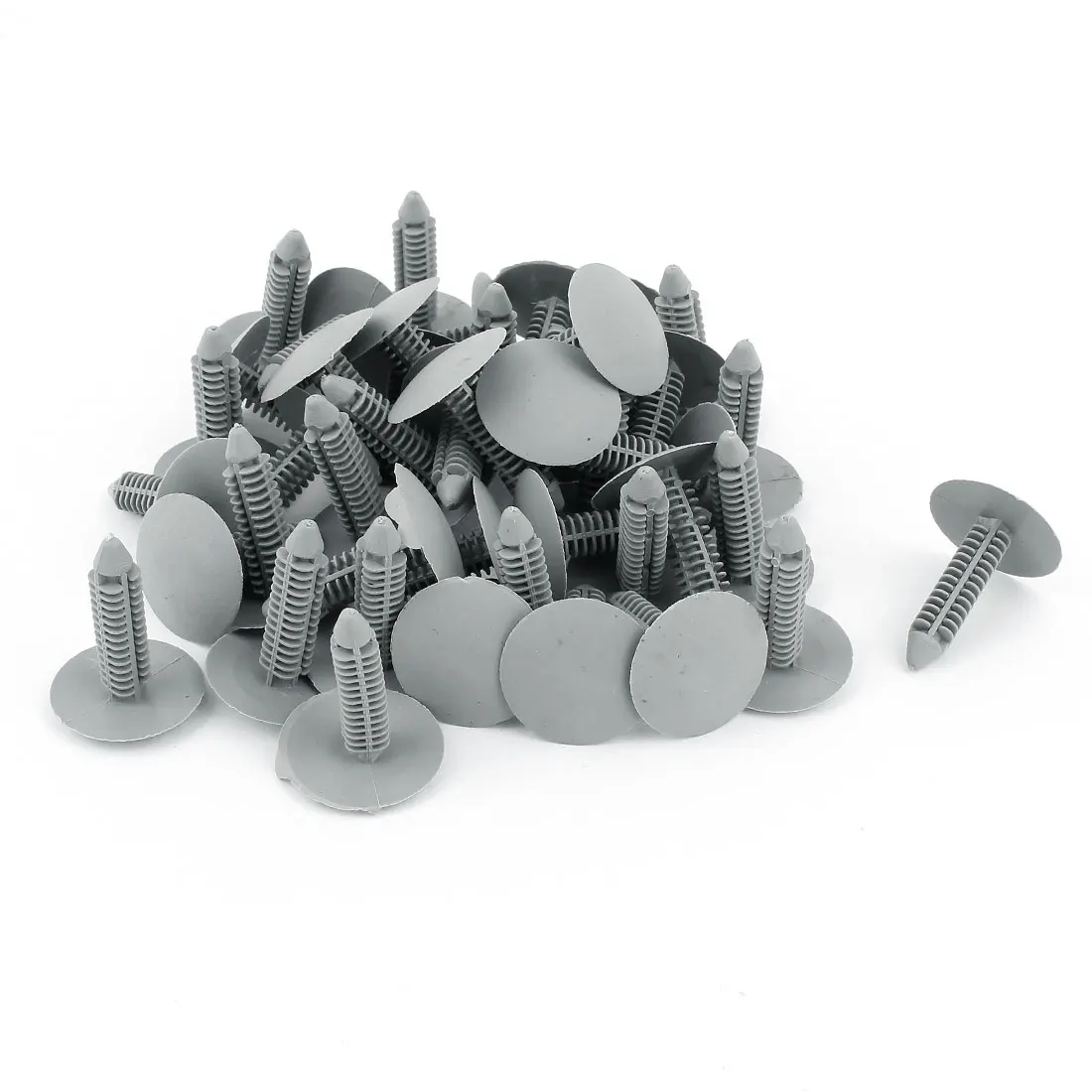 X Autohaux Car 8mm Hole Dia Plastic Rivets Fastener Retainers Fender Bumper Push Pin Clips Gray 45pcs