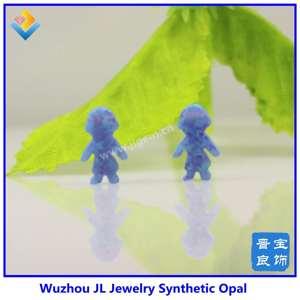 

(10Pieces/Lot)Free Shipping Light Blue OP06 Synthetic Boy Bhape Opal For Fashion Neckalce