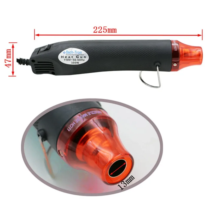 110V Pistola di Calore di Energia Elettrica Strumento di Aria Calda 300W temperatura FAI DA TE Pistola Ad Aria Calda US spina di regolamentazione