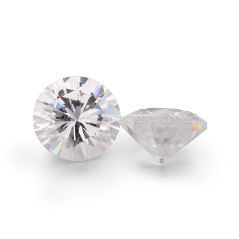 Hot!! 5A 6.0mm Round Brilliant Cut Loose White Cubic Zirconia Machine Cut Clear Synthetic CZ Stone For Trendy Jewelry 200pcs/lot