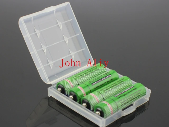 Wholesale Hard Plastic full Case Cover Holder AA / AAA Battery Storage Box Batteries Container Bag Case Organizer Box Case