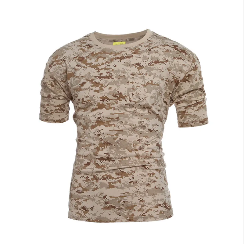 Tactical Camouflage T Shirt Men Breathable Quick Dry US Combat T-Shirt  Outwear T-shirt