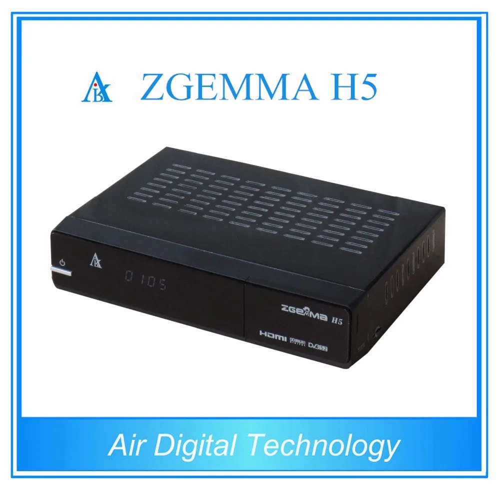 ZGEMMA H5 original Enigma2 Linux satellite receiver combo dvb s2 dvb t2/c satellite tv decoder  support HEVC/H.265