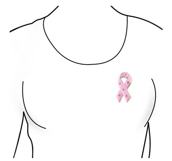 Pink Ribbon - Breast Cancer Awareness Jewelry - Lapel Pin Badge