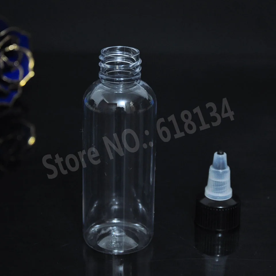 Free shipping - 4000 bottles 60ml PET dropper bottle with twist cap for oil