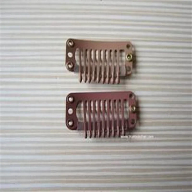 50 stücke U-form Metall Clips für Haarverlängerungen DIY 10 Zähne Haarverlängerungen Tools/Perücke Snap Clips für Haarverlängerungen/snap clips