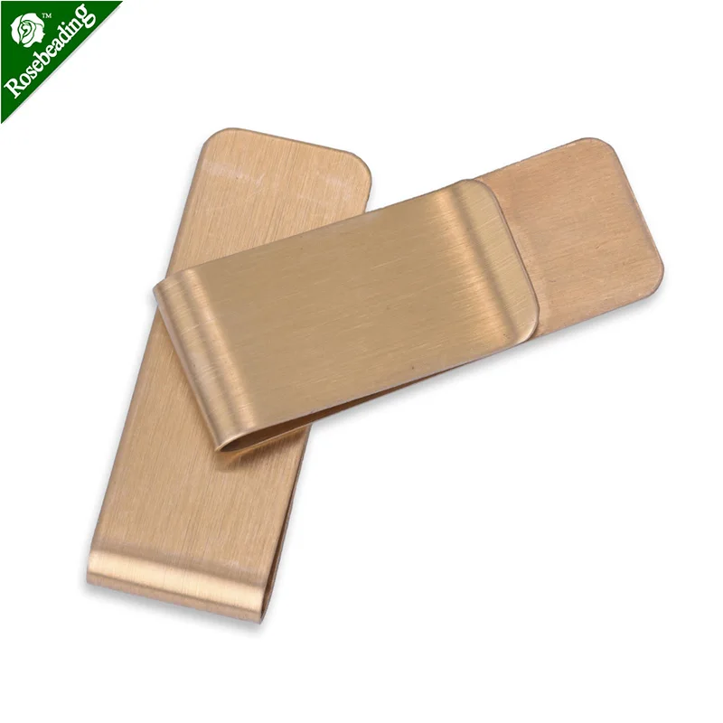 5pcs High Quality Raw brass Money Clip Holder For Slim Pocket Cash Rectangle,Jewelry making,Jewelry finding